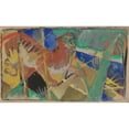 thumbnail image 2 of Franz Marc 24x16 Gold Ornate Framed and Double Matted Museum Art Print Titled - Tiger in the Jungle (1912), 2 of 4