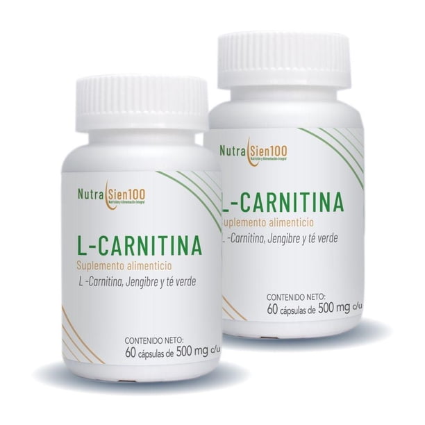 Suplemento alimenticio NutraSien100 Duo L - carnitina 2 botes de 60  cpsulas | Walmart en lnea