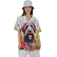 thumbnail image 4 of Welcome Spring Summer Wirehaired Pointing Griffon Portrait Flower Blue Sky Hawaiian Shirt Breathable Summer Unisex Merch Dog Lover - 12001, 4 of 6