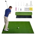 thumbnail image 1 of 5x4FT Golf Hitting Mat - Heavy Duty Artificial Turf for Indoor/Outdoor Practice, Driving Range & Simulator Use (1-Pack), 1 of 8