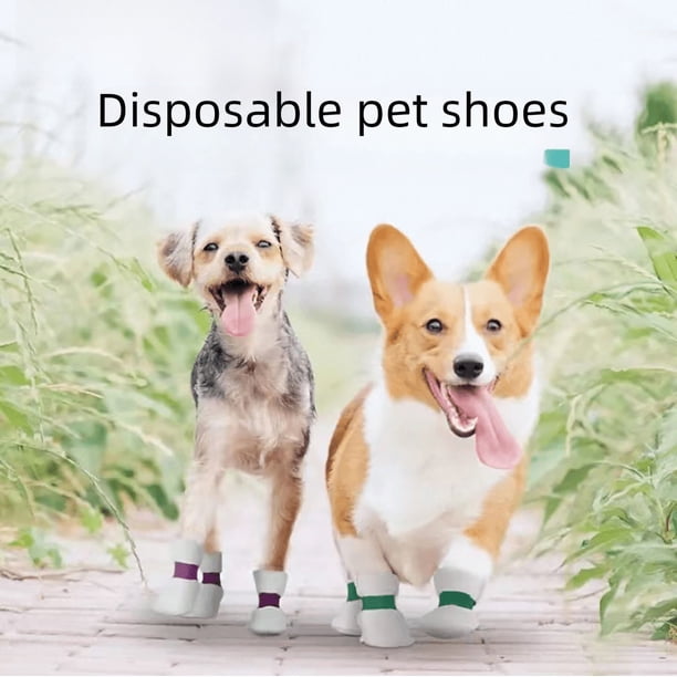 Funda desechable para zapatos de mascotas, funda impermeable para zapatos de exterior para perros y gatos