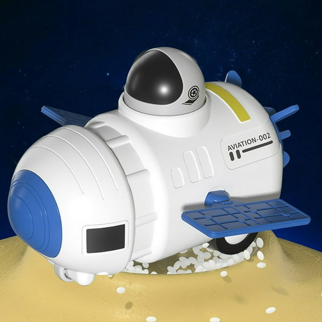 Spacecraft With Astronaut Cute Spacecraft Push Toy Cartoon Spacecraft Small White Spacecraft Model Toy