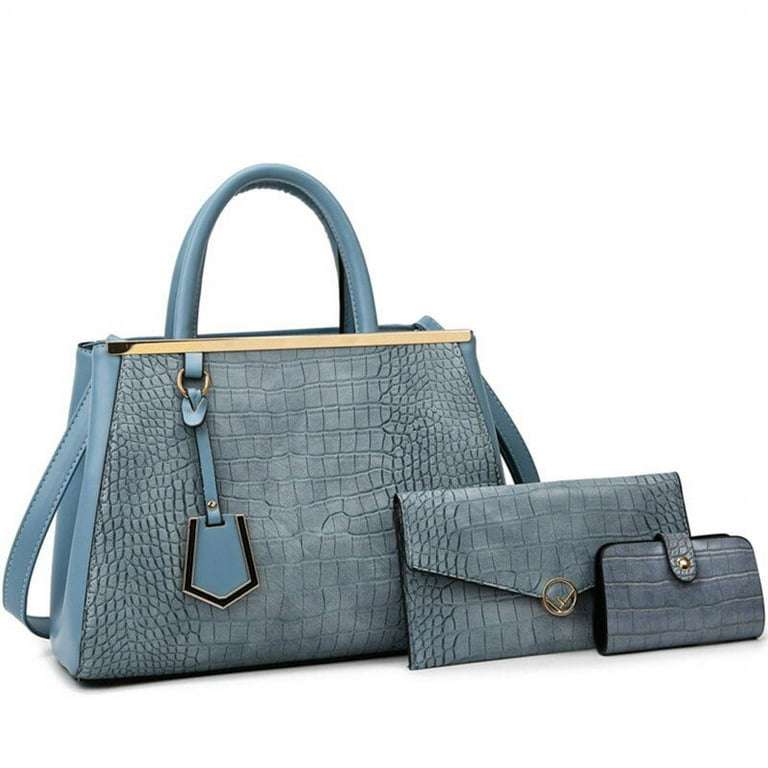 CoCopeaunt 3 Sets Casual New Leather Women Tote Bag Luxury Handbags  Crocodile Pattern Ladys Bags Designer Brand Shoulder Messenger Bag