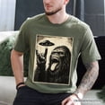 thumbnail image 5 of Bigfoot UFO Funny T-Shirt, Rock and Roll Sasquatch Meme Tee, 5 of 6