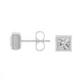 thumbnail image 2 of Unique Moments 1 Carat Lab Grown Princess-Cut Diamond Stud Earrings 14K White Gold, 2 of 6