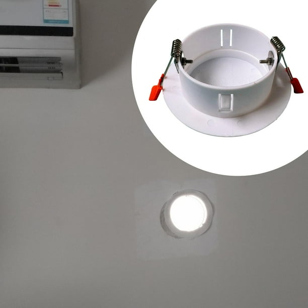Placa de cubierta de techo con resorte, tapa para orificio de luz descendente, panel decorativo compacto, redondo y resistente para oficina y cocina. Agujero de 90 a 105 mm