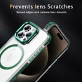 thumbnail image 6 of ELEHOLD for iPhone 16 Pro Max Case,Magnetic Compatible with Mag Safe Accessory Slim Thin Kickstand Shockproof Transparent Bumper Cover Non-Yellowing Shock-Absorbent Case for iPhone 16 Pro Max,Green, 6 of 8