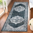 thumbnail image 2 of SAFAVIEH Rosewood Flowers Medallion Runner Rug, Ivory/Blue, 2'3" x 8', 2 of 7