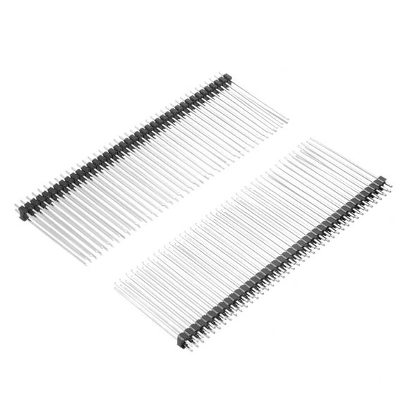10Pcs 2.54mm Pitch 40-Pin 30mm Length 2 Row Straight Connector Pin Header Strip