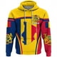 thumbnail image 2 of Sudadera con capucha con estampado de mapa de la bandera de Chad para hombre y mujer, ropa informal, sudadera deportiva para hombre y mujer, 2 of 5