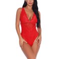 thumbnail image 4 of Mono sexy mono de cosplay suave mono de tela con pantalla de encaje para mujeres adultas, rojo, l Speravity XX000036-31, 4 of 7
