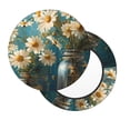thumbnail image 2 of Balery Delicate White Daisy Jars Fundas de asiento para taburete de bar redondo de tela de terciopelo ajustables que protegen de arañazos y manchas para sillas de 14 a 17 pulgadas.-14 inch, 2 of 7