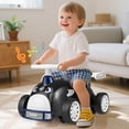 thumbnail image 2 of Costway Kids Ride On Push Car with Music Under-Seat Storage Universal Wheels for Boys Girls Black & White, 2 of 10
