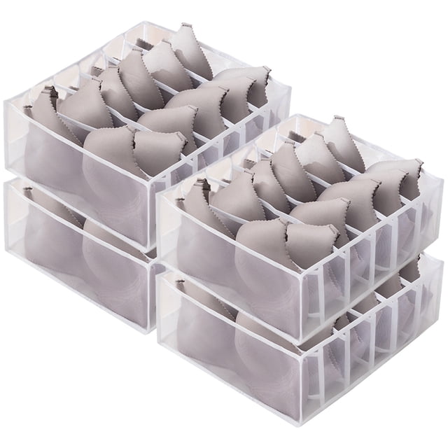Organizador de ropa PCS, almacenamiento de compartimentos para ropa, organizador de almacenamiento de ropa de malla para sujetador 32 × 32 × 12 cm