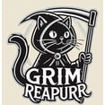 thumbnail image 4 of Black Cat Grim Reapurr Adult Natural Crew Neck Short Sleeve Tee-Medium, 4 of 4