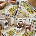 thumbnail image 5 of Area Rug for Living Room, Sunflowers Non-Slip Indoor Large Carpet for Bedroom/Dining Room, Spring Farmhouse Vintage Truck Leaf Black Plaid Washable Low-Profile Floor Mat Runner Rugs - 3 x 5 Ft, 5 of 7