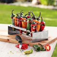 thumbnail image 2 of Stainless Steel Jalapeno Grill Rack with Bottom Supportive Bars Popper Griller & Cooker Large 18 Hole Pepper Rack, 2 of 4