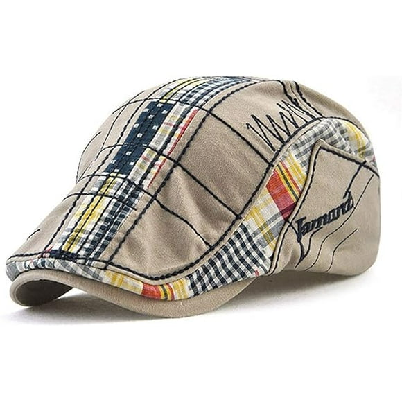Men Beret Hat Cotton Buckle Adjustable Newsboy Hats Cabbie Gatsby Cap
