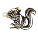 thumbnail image 2 of Broche de ardilla pequeño y encantador con diamantes de imitación de colores y perlas artificiales. Negro, 2 of 9