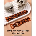 thumbnail image 4 of Wearlizer Halloween Skull Engraved Band Compatible with Apple Watch Band 40mm 38mm 41mm 49mm 45mm 44mm 42mm Women, Two-Tone Skull Cute Soft Silicone Sport Strap for iWatch Series 9 8/7/6/5/4/3/2/1/SE, 4 of 6