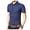 Navy Blue, variant on Mens Short Sleeve Button Front Checkered Shirt in Navy