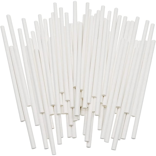 Nvzi 100 palitos de piruleta: palitos de postre para postres y dulces, ideales para cafeterías y hogares, 7,87 x 0,11 pulgadas