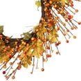 thumbnail image 5 of Northlight Multi-color Berries and Leaves Fall Harvest Artificial Plant & Flower Wreath 3", 5 of 11