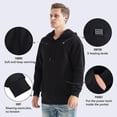 thumbnail image 3 of Sudaderas con capucha con calefacción Usb para hombre y mujer, de invierno, de algodón, con bolsillo y cremallera, de lana gruesa para amantes, sudaderas informales con calefacción para otoñ, 3 of 4