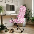 thumbnail image 3 of FKELYI Pink Cow Print Anti-Dust Office Chair Cover Washable Computer Chair Slipcover for Armchair Swivel Boss Chair Protector for Home Office Decoration, Small, 3 of 6
