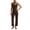Brown, variant on Women's Yoga Two-Piece Set Sleeveless Square Neck Top Straight-Leg Pants Outfit Lounge Workout Athleisure