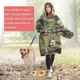thumbnail image 4 of Forest Camo Branches Leaves Pattern Wearable Oversized Blanket,Wearable Blanket Hoodie for Adults,Cozy Hooded Blankets with Super Pockets,Super Warm Fuzzy Pullover for Women & Men, 4 of 6