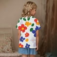thumbnail image 4 of Zpanxa Girls Summer Shirts Print Short Sleeve T Shirt Round Neck Tee With Polyester Spandex 13 Years, 4 of 7