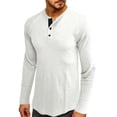 thumbnail image 1 of Dpityserensio T-shirt Ample à Manches Longues pour Homme Col Rond T-shirt Uni, 1 of 4