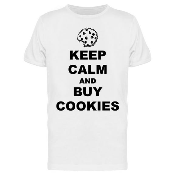 Keep Calm Buy Cookies Men T-Shirt, Male Small