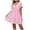 Red, variant on Women Gingham Short Dress Cap Sleeve V Neck Dresses Plaid A-Line Mini Dress Chiffon Ruffled Hem Dresses (Red, M)