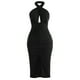thumbnail image 5 of Mono de color sólido para mujer, falda corta, sexy, sin hombros, cintura, vestido sin mangas Fridja  hjkh3080, 5 of 9