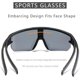 thumbnail image 5 of Gafas de ciclismo polarizadas, color negro y naranja, para ciclismo de carretera, deportivas, para hombre y mujer, resistentes al viento, antivaho, anti-UV 400, para correr, andar en bicicleta, pesc, 5 of 5