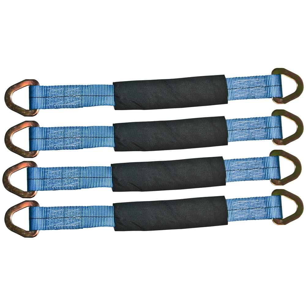 4 24" Axle Straps Auto Car Hauler Tie Downs Tow Wrecker