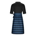 thumbnail image 5 of Weiqiqre Plus Size Dresses Flowy Short Sleeve Empire Waist Summer Crewneck Midi Length Fashion Belted Sundresses for Women, 5 of 6