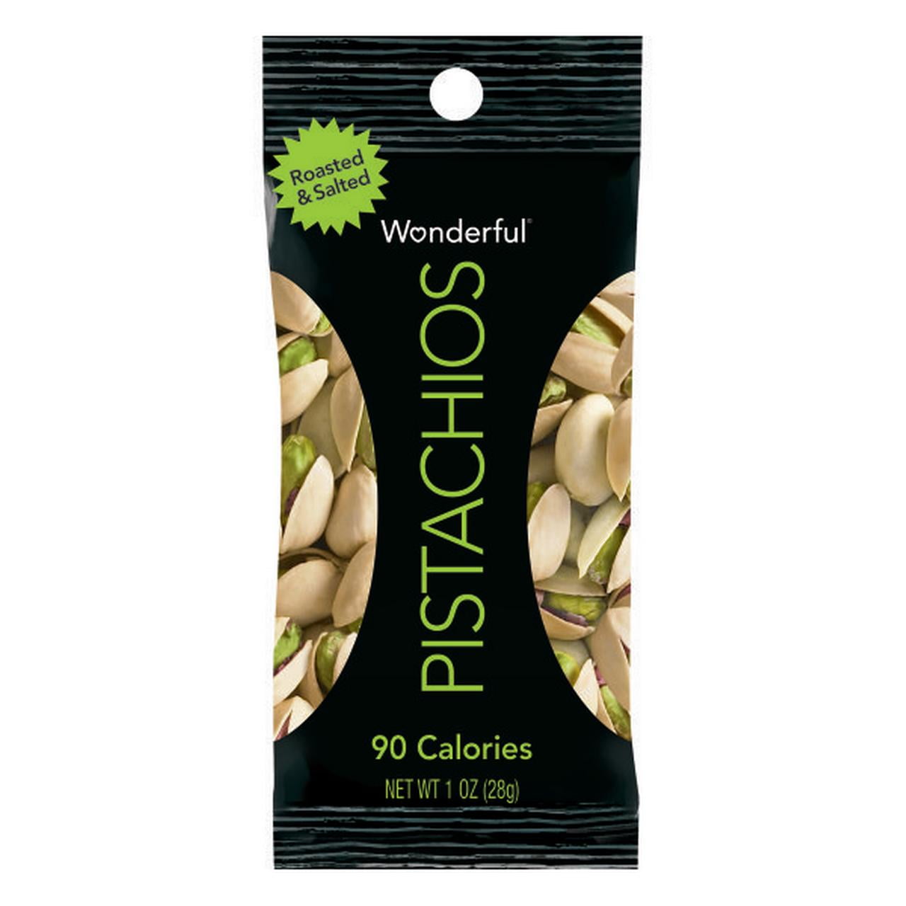 Everybodys Nuts PAR12833 Wonderful Pistachios, Roasted And Salted, 1 Oz Pack, 12/box