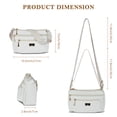 thumbnail image 4 of URSOFINE Quilted PU Leather Crossbody Bag for Women - Multi-Pocket Shoulder Bag with Adjustable Geometric Strap, 4 of 8