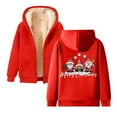 thumbnail image 2 of Christmas Heavyweight Zip Up Hoodies for Women Long Sleeve Gnomes Graphic Hooded Sweatshirt with Pockets Jacket Coat, 2 of 5