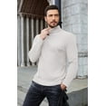 thumbnail image 4 of COOFANDY Men's Ribbed Turtleneck Sweater Casual Basic Long Sleeve Knitted Pullover Sweater, 4 of 7