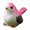 C, variant on Miniature Bird Figurine, Hand Painted Resin Ornament for Garden Terrarium Decor, Pink Bird