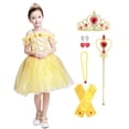 thumbnail image 1 of Princess Déguisement Filles Halloween Fête Carnaval Robe de Fantaisie avec Accessoires, 1 of 5