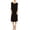 Black, variant on Women's A-Line Long Dress with 3/4 Sleeves and Relaxed Round Neckline