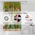 thumbnail image 6 of Spring Floral Wall Shower Curtain Country Town Green Ivy Leaves Blossom Flowers Italy Landscape Shower Curtain for Bathroom Decor Waterproof Fabric Set with Hooks, 72x84 Inch, 6 of 6