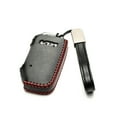 thumbnail image 2 of Vitodeco Genuine Leather Smart Key Fob Case Compatible with KIA Soul, Seltos, Sportage, NIRO, Sorento, Telluride, Rio, Forte, K5 2022-2025 New Emblem (4-Button, Black/Red), 2 of 5