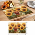 thumbnail image 6 of Summer Floral Placemats Set of 12, Watercolor Vintage Yellow Red Sunflower Non-Slip Place Mats Washable Table Mats for Kitchen Dining Table Decorations Indoor/Outdoor, 6 of 9