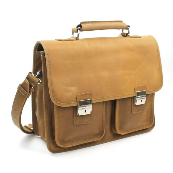 Vagarant Traveler Cowhide Leather Pro Briefcase Case L49.BRN